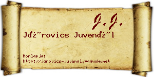 Járovics Juvenál névjegykártya