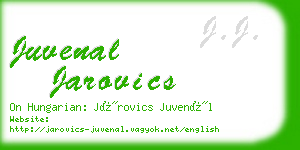 juvenal jarovics business card